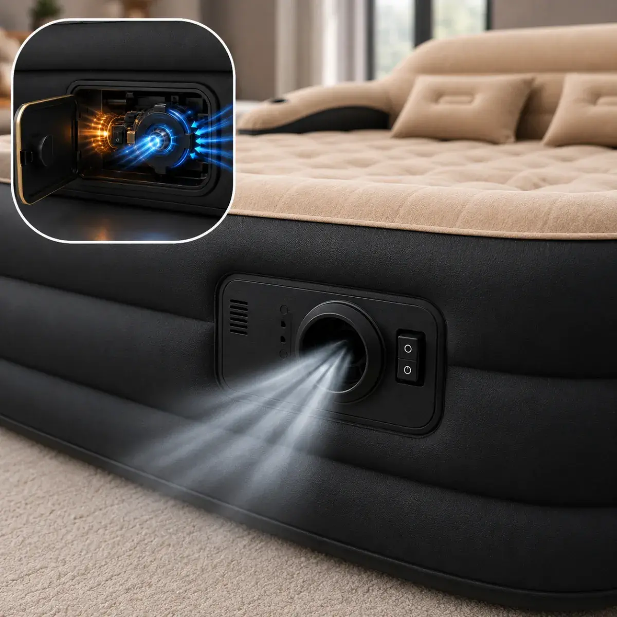 DreamNest built-in electric pump
